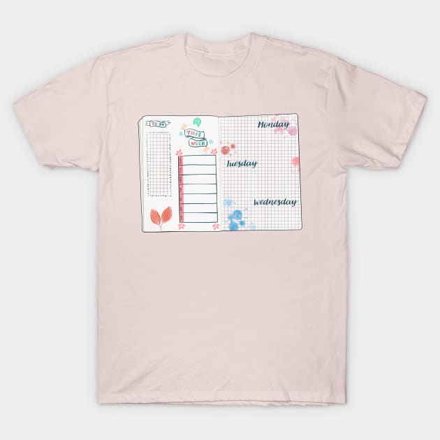 Bullet journal T-Shirt by Mimie20